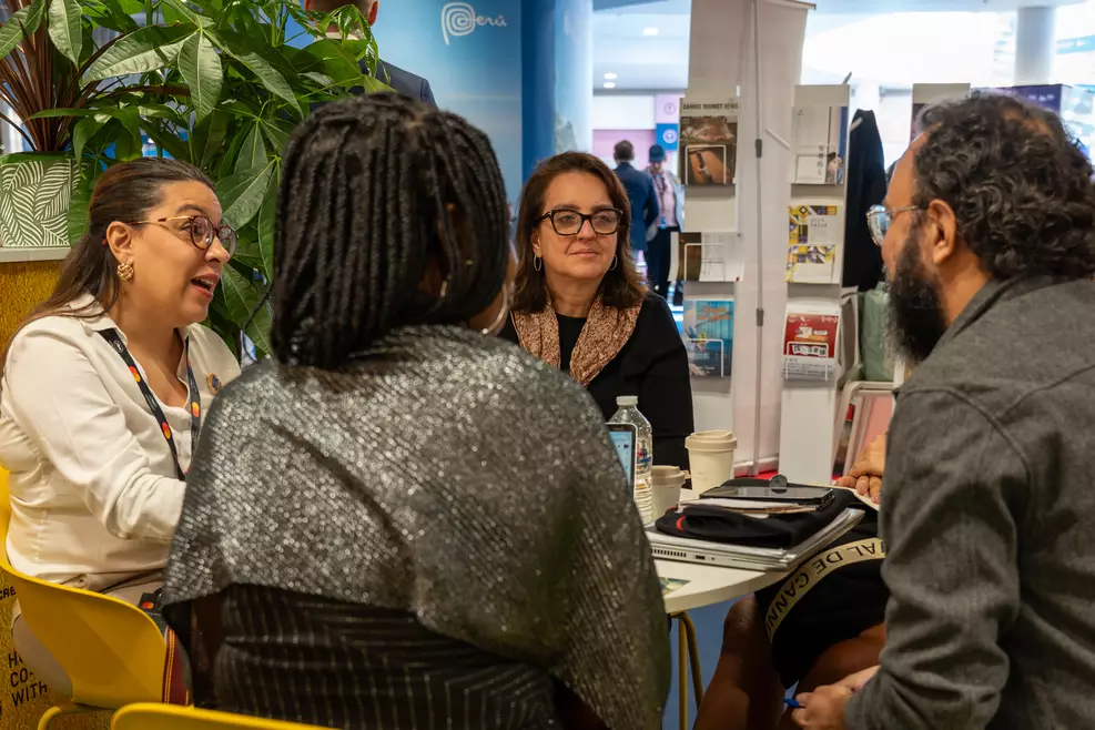 Pavilhão do Brasil no Marché du Film durante o Festival de Cannes.