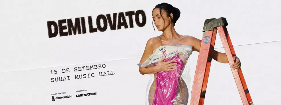demi-lovato-show-sp Demi Lovato em imagem promocional da turnê It’s Not That Deep anunciada para São Paulo.