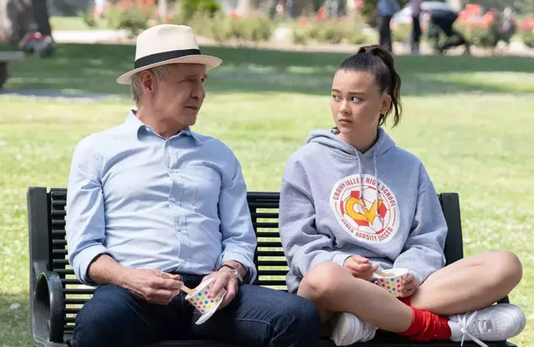 Harrison Ford durante evento em Los Angeles relacionado à série Falando a Real
