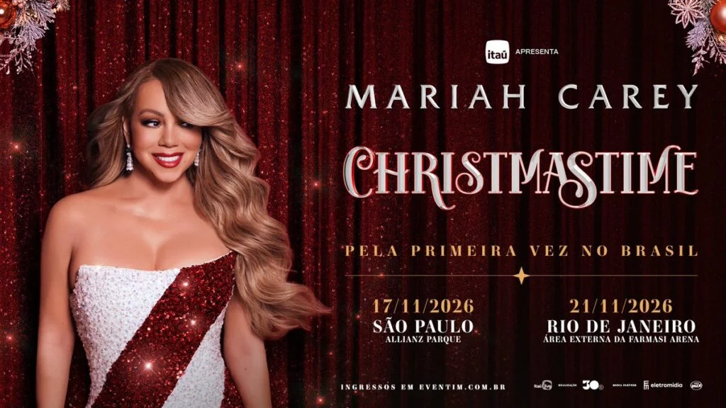 Mariah Carey anuncia shows natalinos inéditos no Brasil com apresentações em São Paulo e Rio de Janeiro.