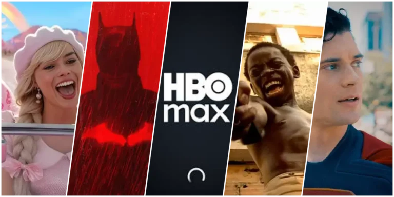 Interface da HBO Max com destaque para filmes recomendados no catálogo da plataforma em maio de 2026.