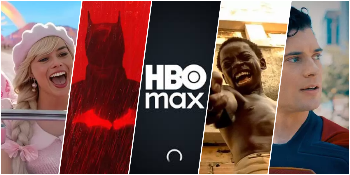 Interface da HBO Max com destaque para filmes recomendados no catálogo da plataforma em maio de 2026.