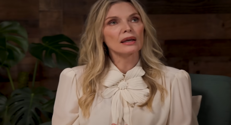 Michelle Pfeiffer durante entrevista sobre a série The Madison, de Taylor Sheridan.