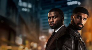 Isaiah Stiles e Coltrane Wilder em cena de Nêmesis na Netflix.
