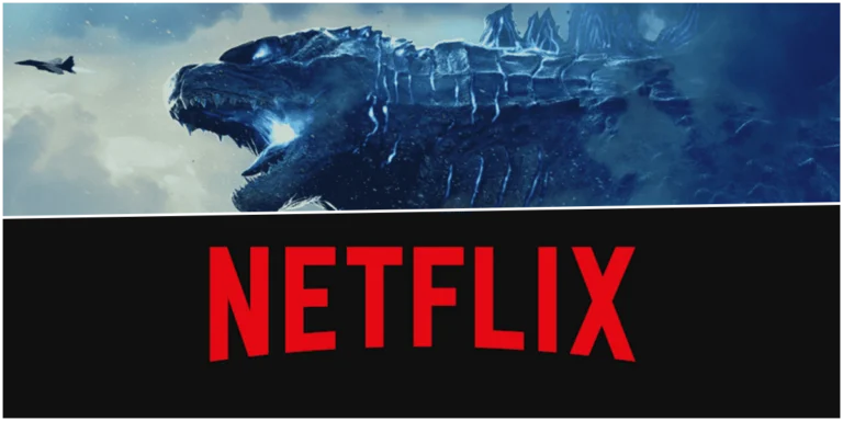 Catálogo da Netflix no Japão destacando a chegada de filmes da franquia Godzilla.