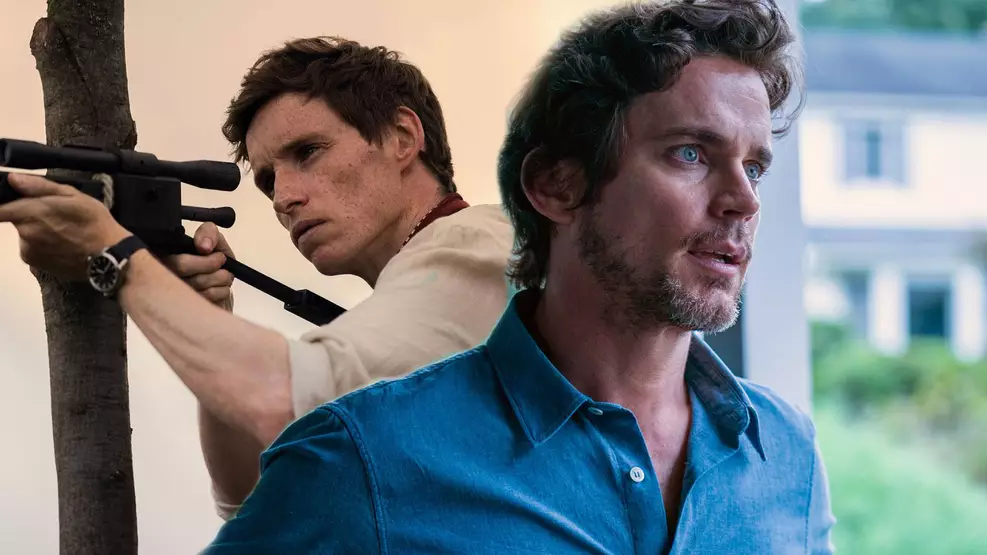 Matt Bomer em evento de divulgação de O Dia do Chacal, série de espionagem do Disney+.