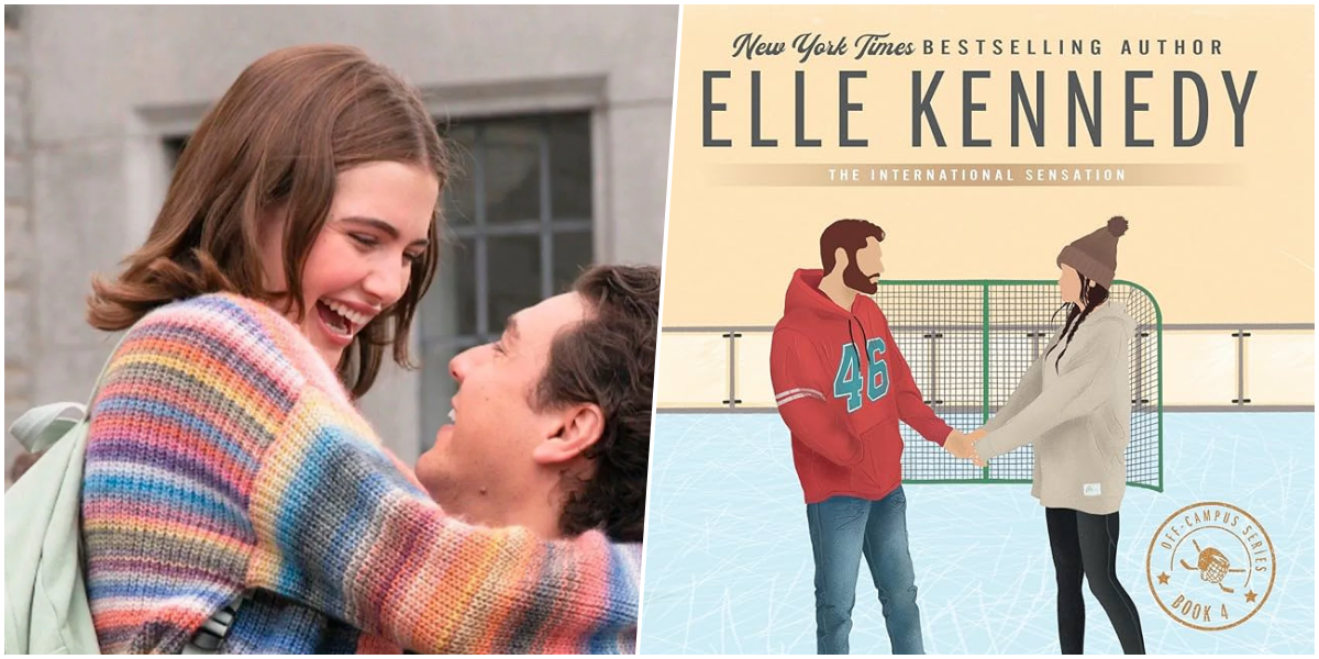 Hannah e Garrett em Off Campus: Amores Improváveis, adaptação do Prime Video baseada nos livros de Elle Kennedy