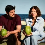 Letícia Augustin e Bruno Gissoni em bastidores de Sexo e Destino, filme baseado em obra de Chico Xavier