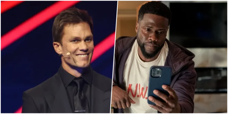 Tom Brady aparece no palco durante evento de Kevin Hart no Netflix Is a Joke Fest em Los Angeles.