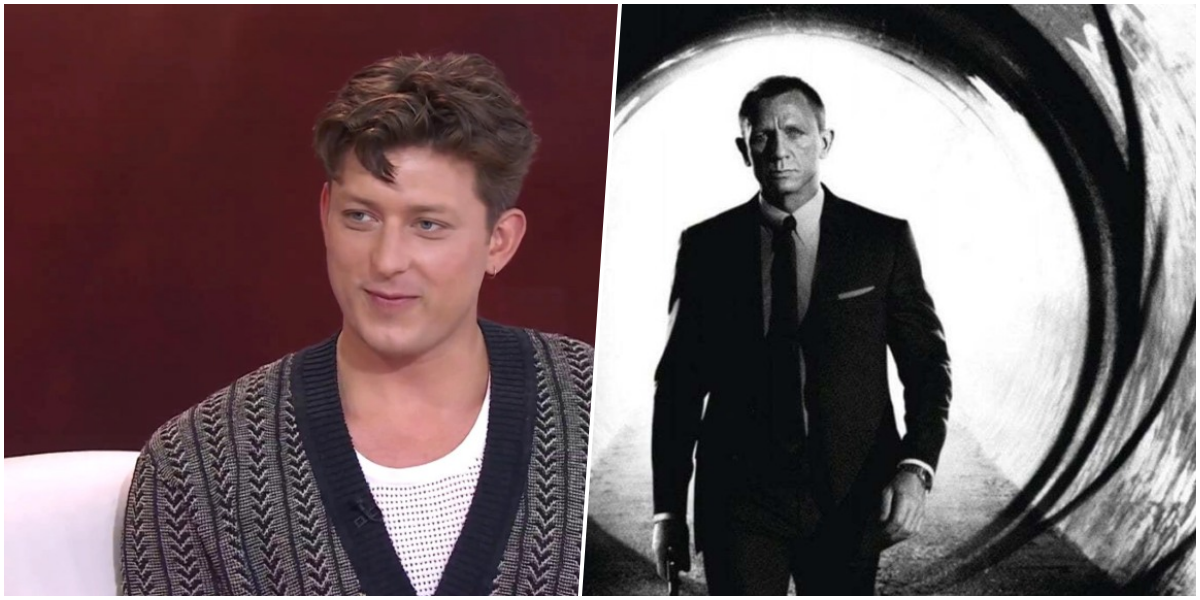 Tom Francis durante testes para o papel de James Bond na franquia 007.