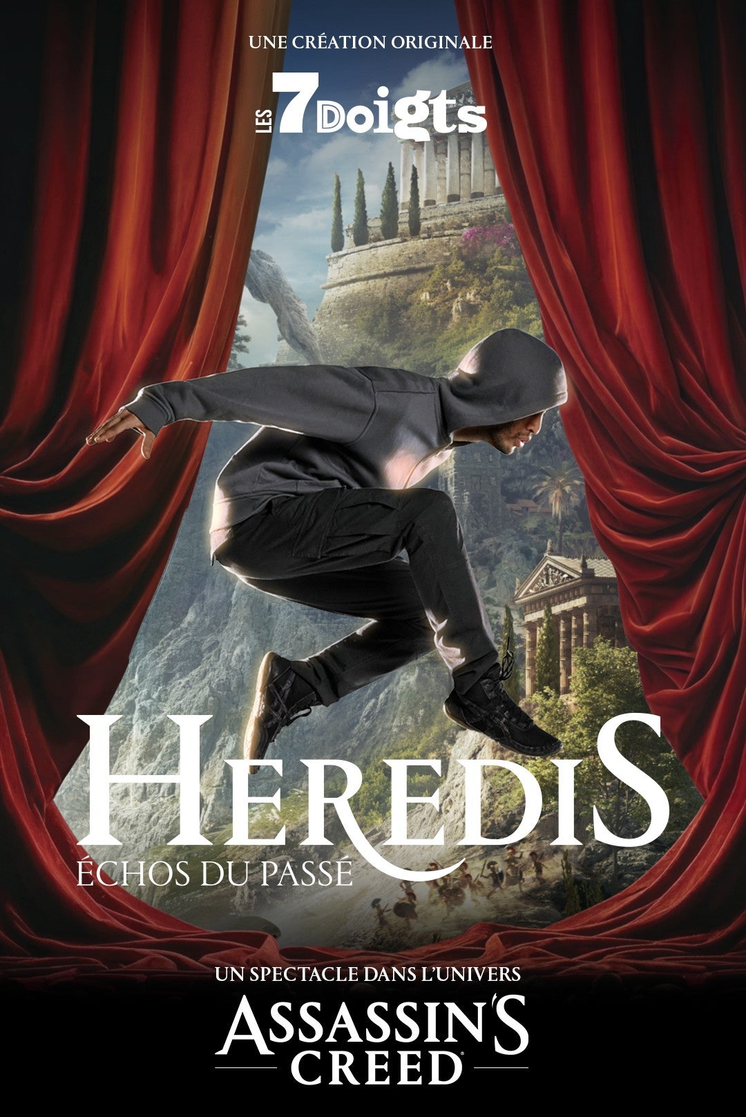 Assassin’s Creed ganha o espetáculo teatral “Heredis”, com estreia no Canadá em 2026 e produção que leva a franquia da Ubisoft ao palco.