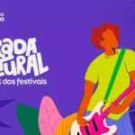 Palco da Virada Cultural em São Paulo com público durante shows no Vale do Anhangabaú.