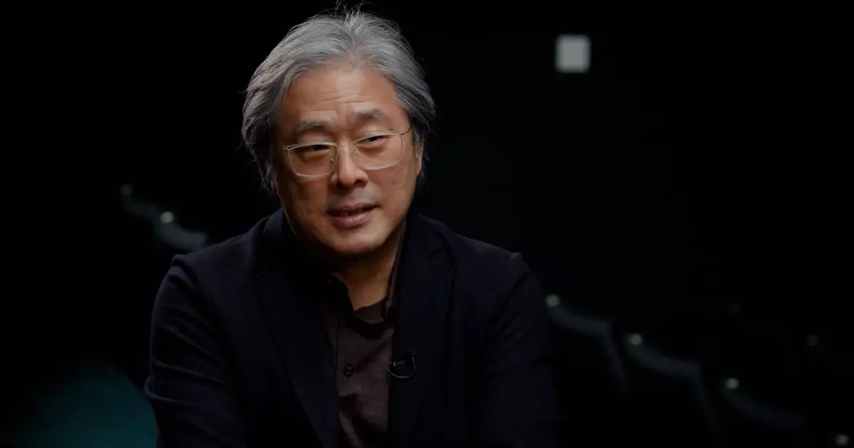 Park Chan-wook ao lado de Pedro Pascal e Austin Butler em divulgação de The Brigands of Rattlecreek.