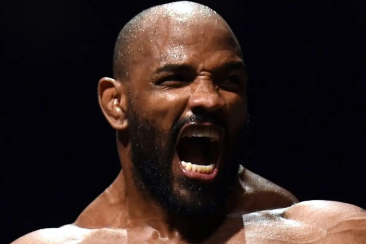 Yoel Romero após vitória por nocaute no Gamebred Bareknuckle