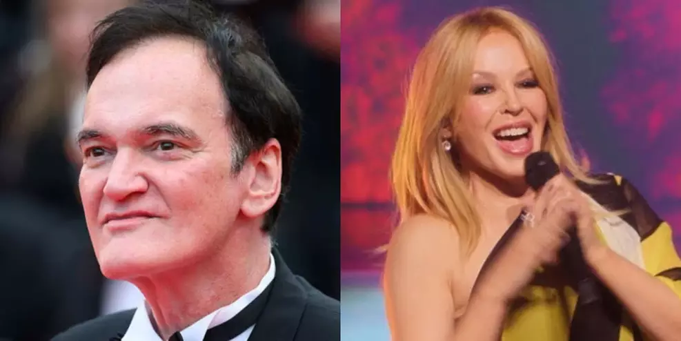 tarantino-kylie-minogue Quentin Tarantino grava projeto misterioso ao lado de Kylie Minogue no País de Gales.