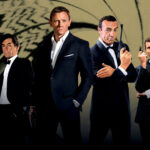 James Bond representa uma das diferentes eras do personagem no cinema.