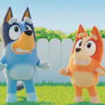 Bluey: O Filme apresenta Bluey e Bingo em sua primeira aventura cinematográfica.