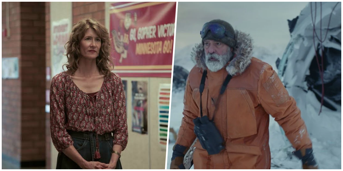 Laura Dern entrega a George Clooney o Leão de Ouro pelo Conjunto da Obra no Festival de Veneza.