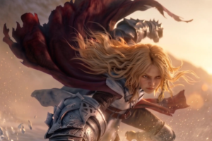 Logo de "Throne and Liberty" em material da Amazon Game Studios.