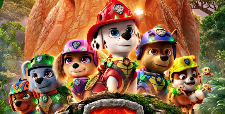 Patrulha Canina: O Filme dos Dinossauros amplia a aventura da franquia com novos cenários.