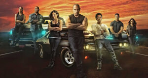 Cena de corrida e ação de um dos filmes de Velozes e Furiosos.