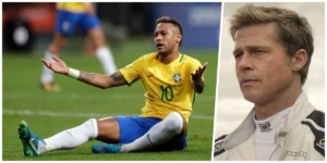 Brad Pitt brinca sobre Neymar durante entrevista e diz que daria aulas para simular faltas.
