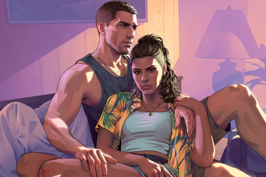 GTA 6 apresenta Jason e Lucia em Vice City e no estado de Leonida, cenário principal do novo jogo da Rockstar Games.