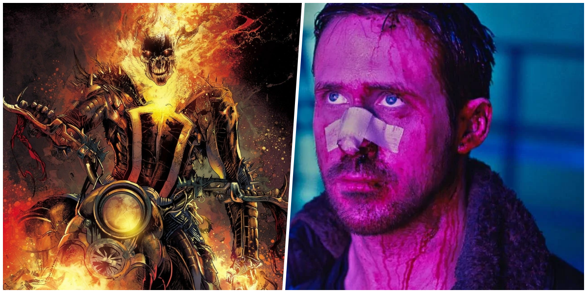 Ryan Gosling aparece como Motoqueiro Fantasma em material divulgado pela Marvel.