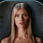 Imagem promocional de Soulm8te destaca a androide da expansão do universo M3GAN em um thriller tecnológico.