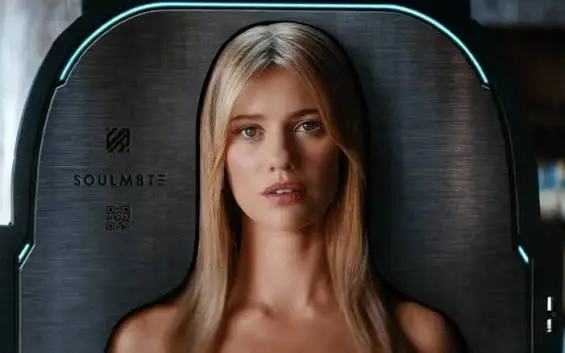 soulm8te-expansao-m3gan Imagem promocional de Soulm8te destaca a androide da expansão do universo M3GAN em um thriller tecnológico.
