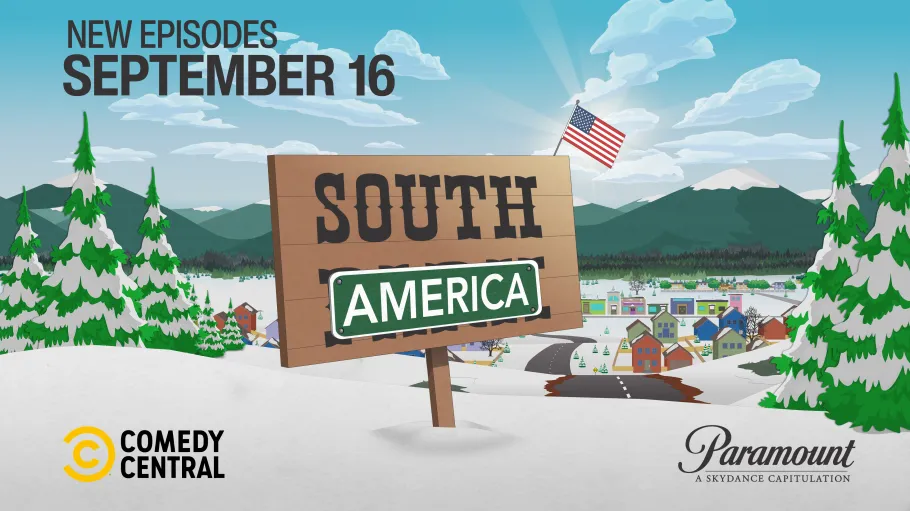 A 29ª temporada de "South Park" adotará o nome "South America" em sátira a Donald Trump.