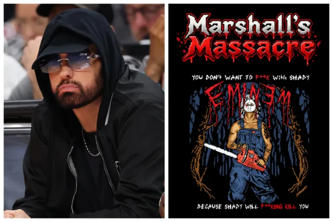 Eminem ganha uma representação em 16 bits para o videogame “Marshall’s Massacre”.