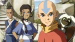 Personagem Aang adulto em cena da nova animação A Lenda de Aang: O Último Mestre do Ar.