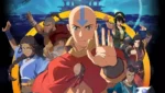 Logotipo da animação Avatar: A Lenda de Aang em fundo digital
