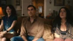 Os atores Dan Levy e Taylor Ortega como os irmãos Nicky e Morgan na série de comédia Big Mistakes da Netflix.