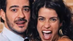 Maria Bopp e Marcos Veras em cena das filmagens de Calendário do Amor em São Paulo