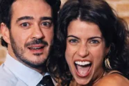 Maria Bopp e Marcos Veras em cena das filmagens de Calendário do Amor em São Paulo