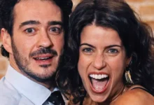 Maria Bopp e Marcos Veras em cena das filmagens de Calendário do Amor em São Paulo