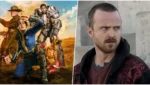Aaron Paul em imagem promocional de Fallout, série do Prime Video que chega à terceira temporada.