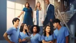 Equipe médica em hospital ambientado no Texas no universo de Grey’s Anatomy.