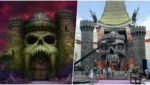 TCL Chinese Theatre transformado no Castelo de Grayskull para a estreia de He-Man.