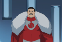 Cena da série Invencível com Mark Grayson em ação no trailer do episódio 6 da 4ª temporada no Prime Video