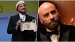 John Travolta recebe Palma de Ouro honorária durante cerimônia surpresa no Festival de Cannes.