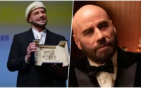 John Travolta recebe Palma de Ouro honorária durante cerimônia surpresa no Festival de Cannes.