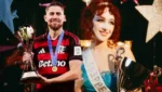 O jogador Jorginho em campo pelo Flamengo e a cantora Chappell Roan em apresentação no Lollapalooza.