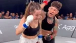 Larissa Pacheco após nocaute em estreia no Karate Combat