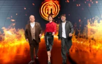 Participantes da 13ª temporada do MasterChef Brasil em estúdio de gravação na Band.