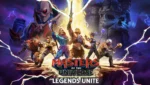 Personagens de Masters of the Universe em arte do jogo Legends Unite com He-Man em destaque