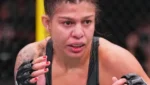 Mayra Sheetara no octógono após luta contra Michelle Montague no UFC Vegas 116