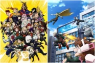 Imagem promocional de My Hero Academia celebrando 10 anos do anime